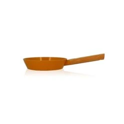 Poêle Ector Induction Aluminium Revêtu Manche En Bois 20 Cm Jaune