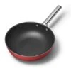 Smeg Wok Aluminium Antiadhésif 30 Cm Rouge Mat