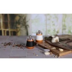 Moulin à Poivre En Bois Effet Cuir Noir -Fournitures Cuisine Boutique 200029 3 1 Moulin a poivre en bois effet cuir noir Ogo