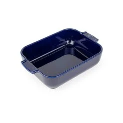 Peugeot Plat Four Rectangulaire Bleu Céramique 25 Cm