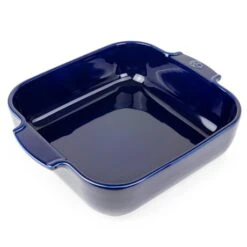 Peugeot Plat Four Carré Céramique Bleu 28 Cm