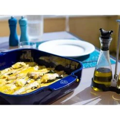 Peugeot Plat Four Carré Céramique Bleu 28 Cm -Fournitures Cuisine Boutique 201186 3 2 Plat four carre ceramique bleu 28 cm Peugeot