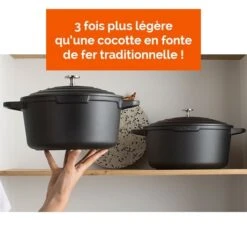 Cocotte Légère Ronde En Fonte D'aluminium 28 Cm 6,7 L Coloris Noir -Fournitures Cuisine Boutique 203001 2 9 Cocotte legere ronde en fonte d aluminium 28 cm 6 7 L coloris noir Mathon