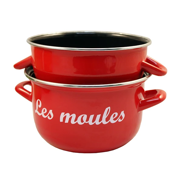 Marmite à Moules Acier émaillé 18 Cm Rouge 1 Marmite à Moules Acier émaillé 18 Cm Rouge