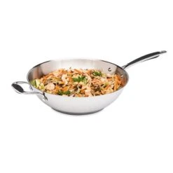 Lot Wok Tout Inox Et Couvercle Verre 30 Cm Excell'Inox -Fournitures Cuisine Boutique 209005 2 1 Lot wok tout inox et couvercle verre 30 cm Excell Inox Mathon