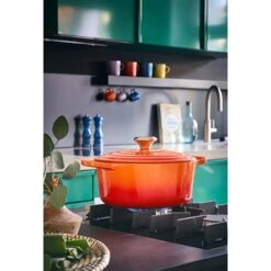 Le Creuset Cocotte Fonte Rond 26 Cm Volcanique -Fournitures Cuisine Boutique 213185 4 3 Cocotte fonte rond 26 cm volcanique Le Creuset