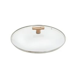 De Buyer Couvercle Verre 28 Cm Bouton Bois De Hêtre