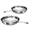 BEKA Lot 2 Poêles Inox 24 Et 28 Cm Chef