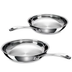 BEKA Lot 2 Poêles Inox 24 Et 28 Cm Chef