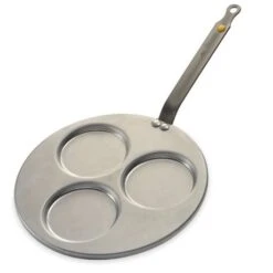 De Buyer Poêle Trois Blinis Tôle De Fer Blanc Mineral B Element 27 Cm