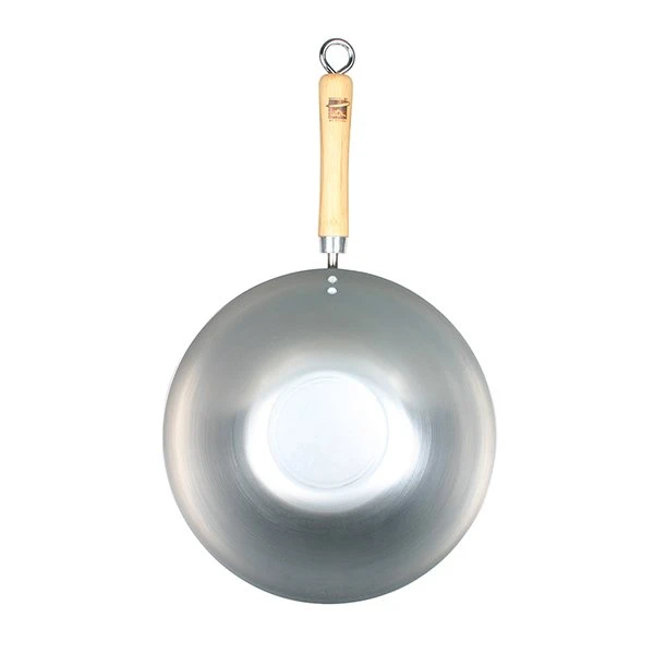 Wok Fond Plat 30 Cm Tôle Acier Blanche Be A Wok Star 1 Wok Fond Plat 30 Cm Tôle Acier Blanche Be A Wok Star