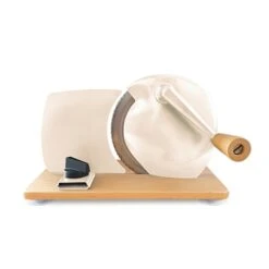 Jupiter Trancheuse Manuelle Lame 17 Cm Et Plateau Bois Massif Crème