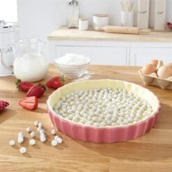 Lot Moule à Tarte Amovible Rectangle 30 Cm + Billes En Céramique 600 G -Fournitures Cuisine Boutique 509072 3 1 Lot Moule a Tarte Amovible rectangle 30 cm Billes en ceramique 600 g Mathon