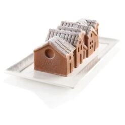 Silikomart Moule 3D Bûche Village Enneigé En Silicone -Fournitures Cuisine Boutique 511158 2 2 Moule 3D buche village enneige en silicone Silikomart