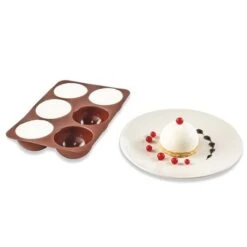 Flexi'plaque Silicone 6 Demi-sphères 6,5 Cm