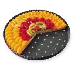 Tourtière Perforée Acier Revêtu Anti-adhérent 30 Cm