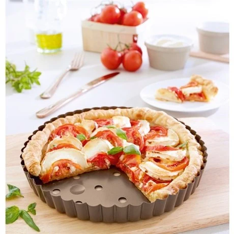 Tourtière Perforée Acier Revêtu Anti-adhérent 30 Cm 2 Tourtière Perforée Acier Revêtu Anti-adhérent 30 Cm – Image 2