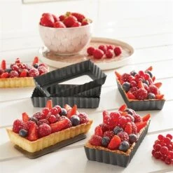 Set De 4 Moules à Tartelettes Avec Fonds Amovibles