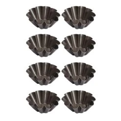 Lot De 8 Moules à Brioches Individuels 8cm