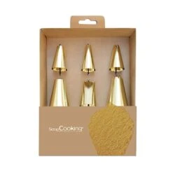 Coffret 6 Douilles Dorées -Fournitures Cuisine Boutique 573058 2 2 Coffret 6 douilles dorees Scrapcooking