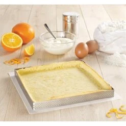 De Buyer Cercle à Tarte Perforé Carré 17,5 Cm