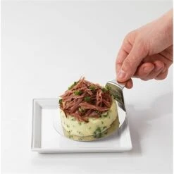 Lot 3 Cercles De Présentation En Inox Avec Poussoir + 3 Supports -Fournitures Cuisine Boutique 57986 2 4 Lot 3 cercles de presentation en inox avec poussoir 3 supports Mathon