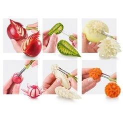 Set à Sculpter Pour Fruits Et Légumes Presto Carving -Fournitures Cuisine Boutique 60288 3 1 Set a sculpter pour fruits et legumes Presto Carving