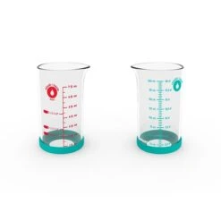 Verre Doseur En Verre Avec Silicone 200 Ml -Fournitures Cuisine Boutique 620022 3 4 Verre doseur en verre avec silicone 200 ml Pebbly