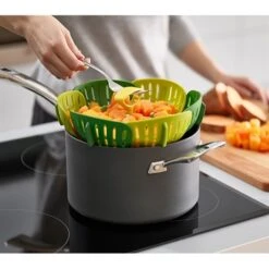 Joseph Joseph Panier Vapeur Pliable - Vert -Fournitures Cuisine Boutique 650119 4 1 Panier vapeur pliable Vert Joseph Joseph