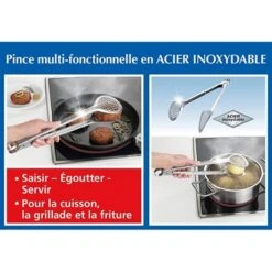 Pince De Cuisson Multifonction Inox 34,5 Cm 9 Pince De Cuisson Multifonction Inox 34,5 Cm -Fournitures Cuisine Boutique 671004 4 3 Pince de cuisson multifonction inox 34 5 cm Wenko by Maximex