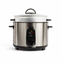 LIVOO Cuiseur à Riz Et à La Vapeur En Inox 1000 W DOC192