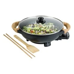 Bestron Wok électrique Avec Couvercle En Verre 1500 W -Fournitures Cuisine Boutique 728059 4 1 Wok electrique avec couvercle en verre 1500 W Bestron