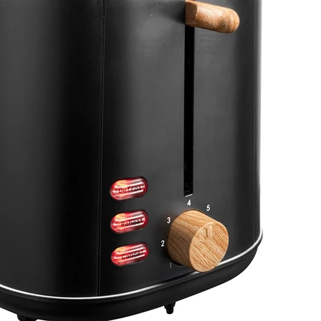 Bestron Kit Petit-déjeuner Noir Et Bois : Bouilloire, Grille-pain Et Cafetière à Filtre 2 Bestron Kit Petit-déjeuner Noir Et Bois : Bouilloire, Grille-pain Et Cafetière à Filtre – Image 2