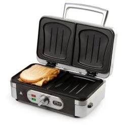 Domo Appareil 3 En 1 Grill, Gaufrier Et Croque-monsieur 30 Cm 1000 W DO9136C -Fournitures Cuisine Boutique 760233 2 3 Appareil 3 en 1 grill gaufrier et croque monsieur 30 cm 1000 W DO9136C Domo