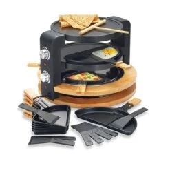 Raclette Ronde Multifonction 10 Poêlons 1500 W -Fournitures Cuisine Boutique 780193 3 1 Raclette ronde multifonction 10 poelons 1500 W Kitchen Chef Professional