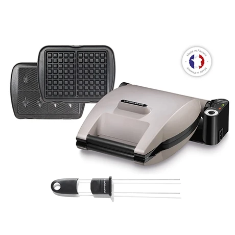 Gaufrier électrique Premium Gaufres® MINERAL 2 Plaques + Pique à Gaufres 1 Gaufrier électrique Premium Gaufres® MINERAL 2 Plaques + Pique à Gaufres